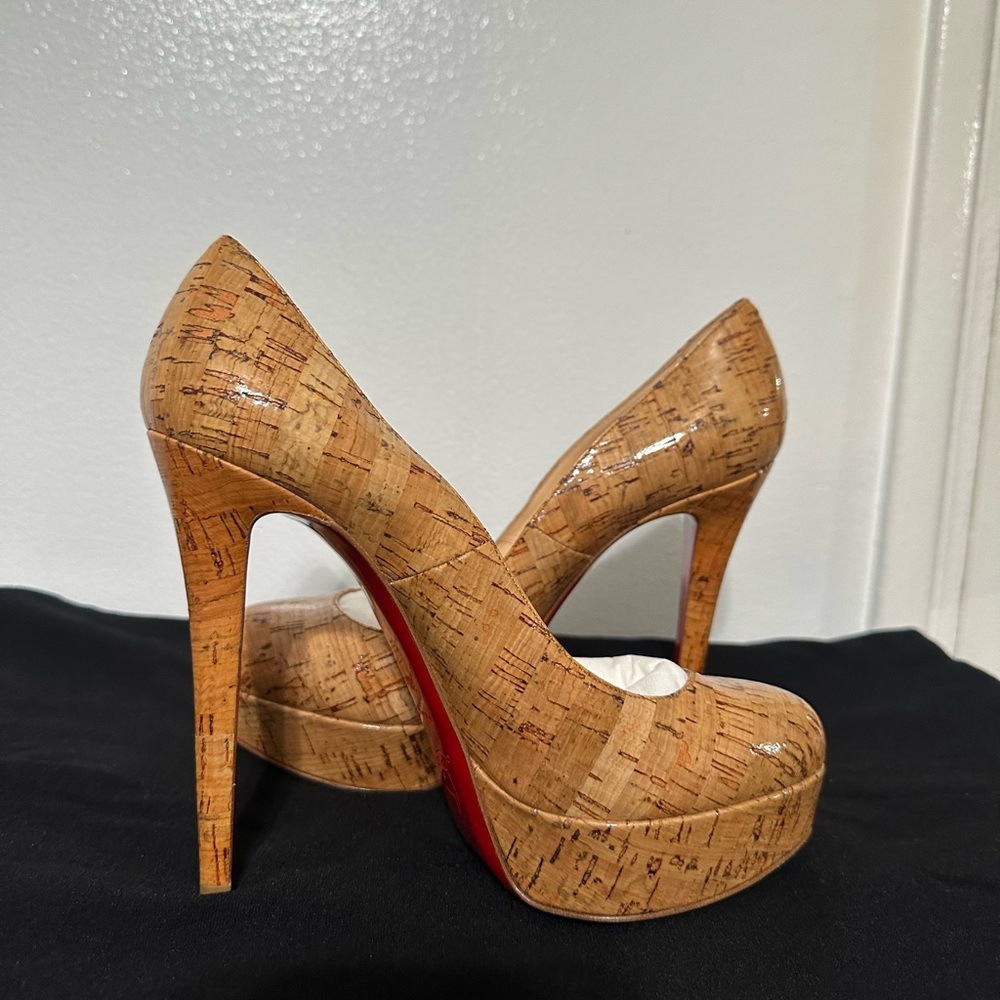 Christian Louboutin Bianca Cork Platform Heels